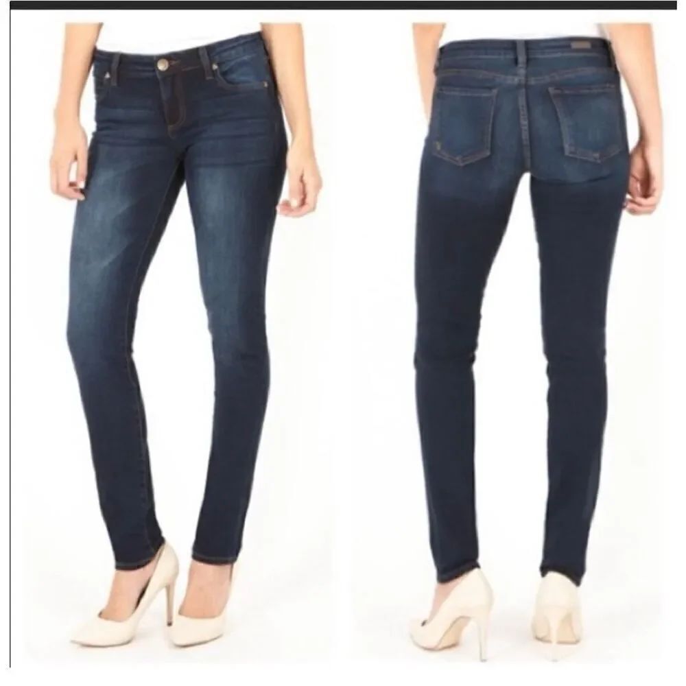 Kut From The Kloth Women's 8 Diana Skinny Jeans Dark Blue Classic Casual Denim